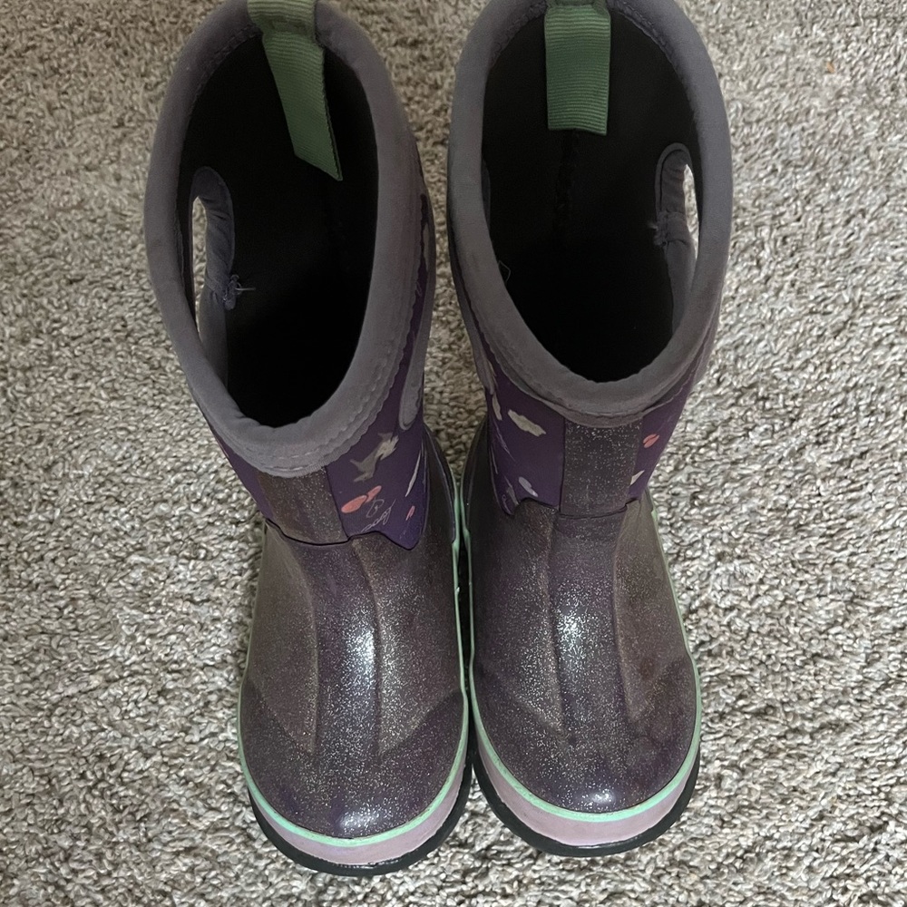 Bogs Kids' Purple and Green Snow Boots